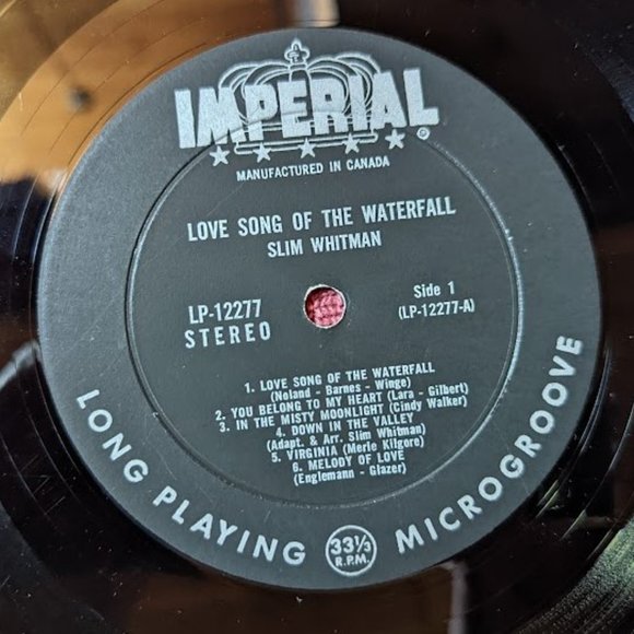 REDUCED Vintage Vinyl LP–Slim Whitman, Love Song of the Waterfall–Released 1965 - Picture 5 of 6